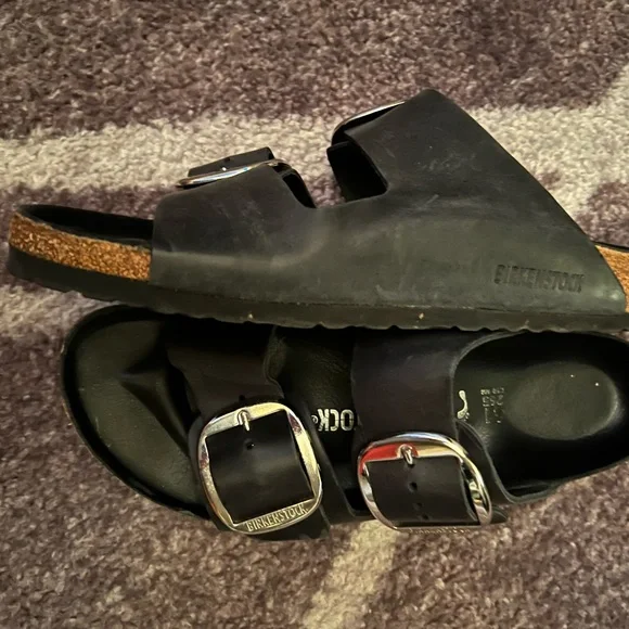 Birkenstock Black Oiled Leather Arizona size 10 (41) - Picture 4 of 5